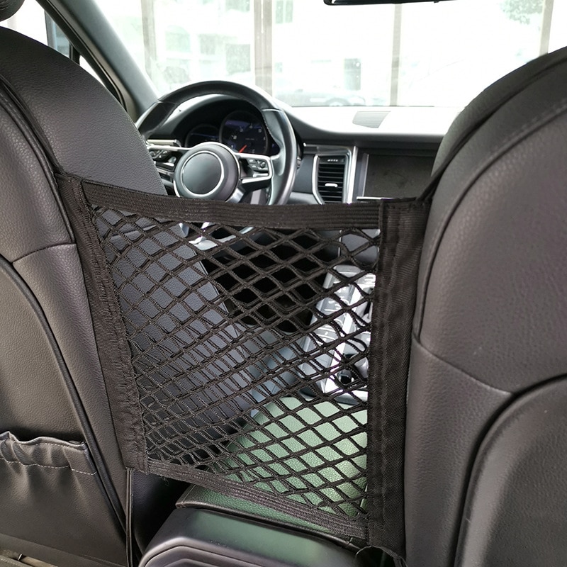 28 x 25cm universal bilsæde side opbevaring mesh net taske bagageholder lomme bagagerum net organisator auto interiør tilbehør