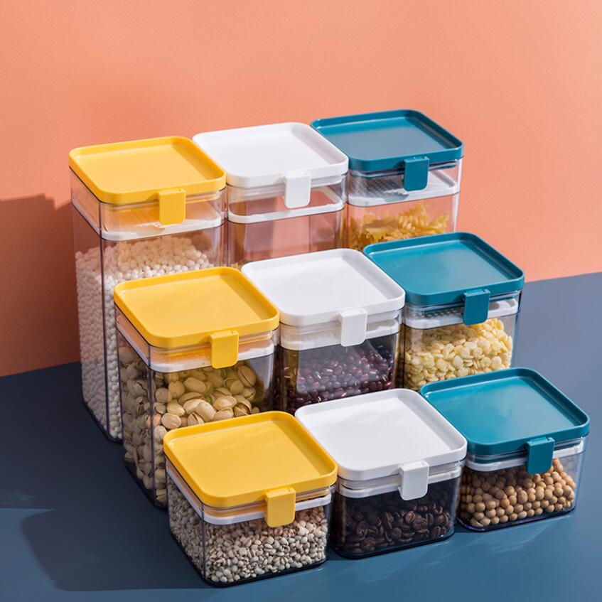 Kitchen Food Storage Sealed Container Airtight Jars with Lid for Storage Seasoning Candies Snack Cereal Pasta Tea Sealed Tank