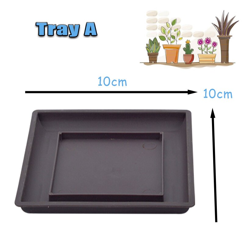 Imitatie Paars Zand Trays Voor Bloempotten Corrosiebestendig Ademend Vierkante En Rechthoekige Plastic Bloem Bonsai Plant: A10x10cm