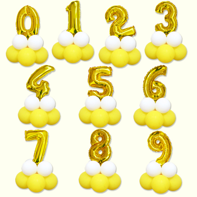 13 stk/sæt 16 tommer festballoner amnimal nummer folie tegneserie baby fødselsdag bryllup gør-det-selv søjle vej bly ballon layout dekoration