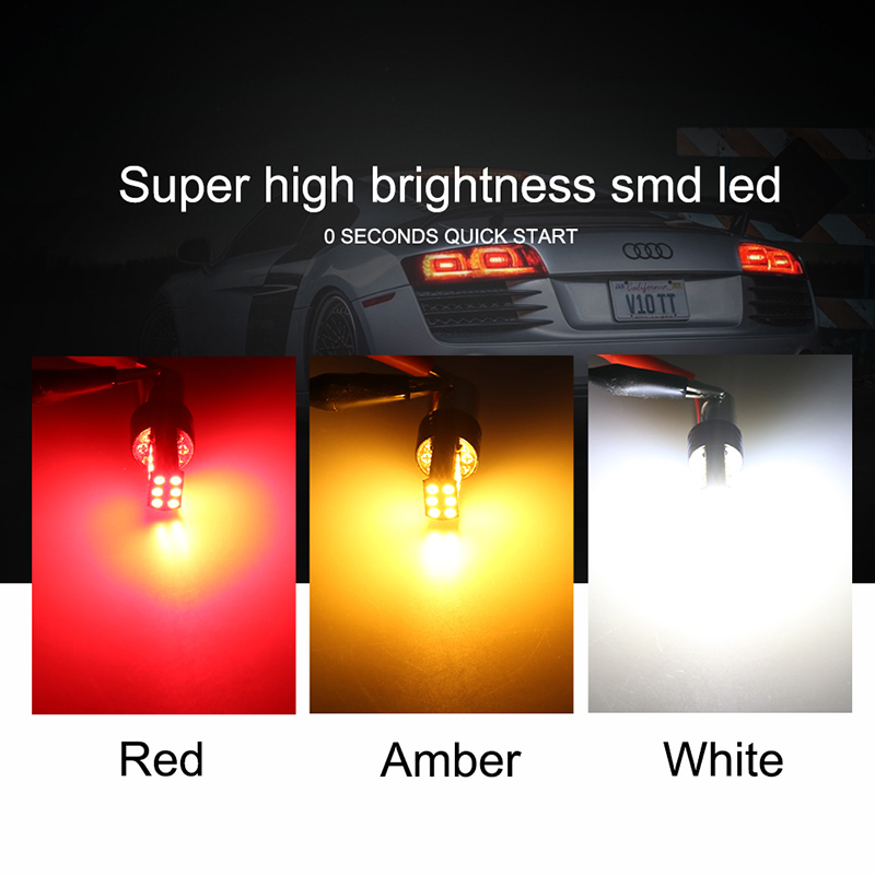 Py21w-bombilla Led Ba15s P21w 1156 Bau15s, 3030SMD, Canbus 1157, Bay15d, P21/5w, luz roja trasera de freno para coche