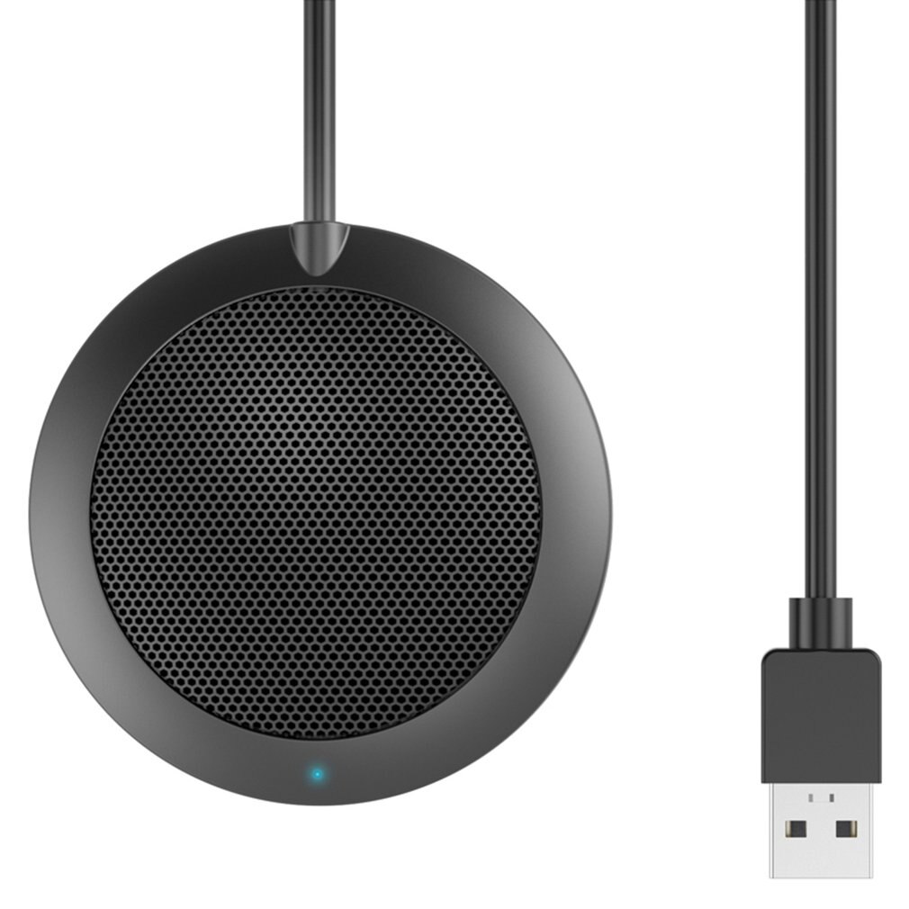Stereo Omnidirectional Pickup Condenser Microphone Mic USB Connector for Voice Chat Meeting Business Conference Desktop Computer