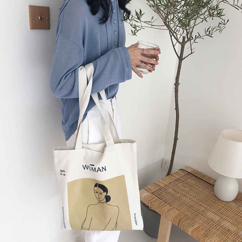 Youda Original Simple femmes sac toile sacs à main dames sacs à bandoulière décontracté Shopping fourre-tout mignon filles sac à main