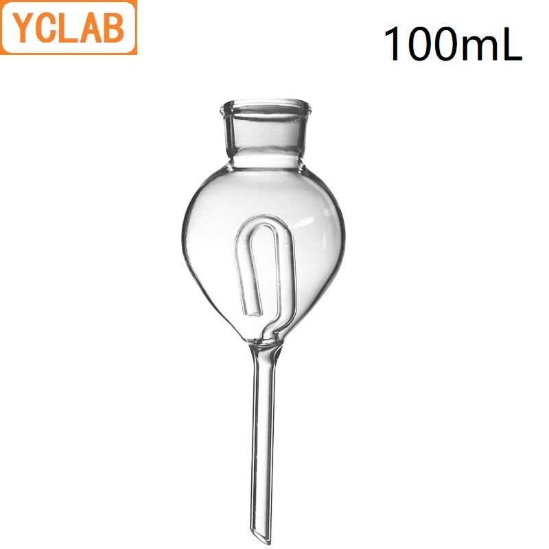 YCLAB 100mL Gas Saturation Funnel Liquid Seal Safety Glass Laboratory Chemistry Equipment