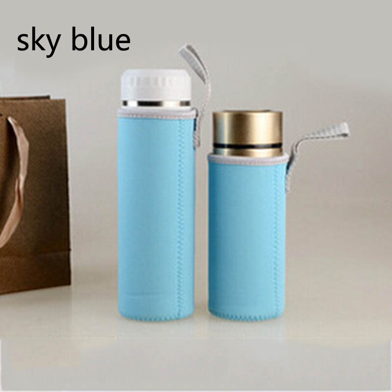 Geanta pentru capac pentru sticla de apa portabila 1 pc saci de pahare 360ml/550ml accesorii sportive pentru camping set durabil, moale, cu vacuum din neopren