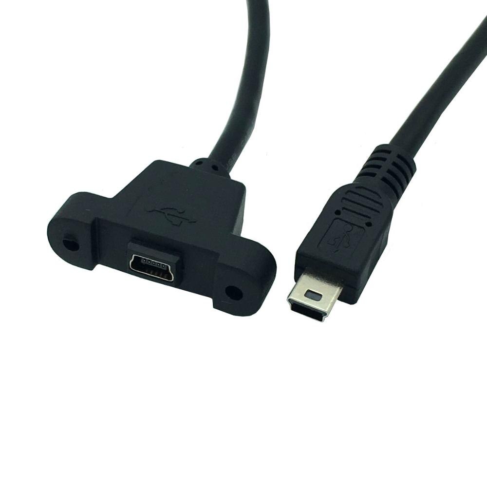 Micro/Mini USB 5 Pin female socket panel mount to Micro/Mini 5P male plug Cable adapter 30cm 50cm: U2-25-mini / 30cm
