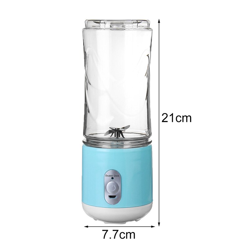 400ML 6 Blades Multifunctional Portable USB Rechargeable Blenders Electric Maker Bottle Cup Fruit Juicer Smoothie Mixing Machine