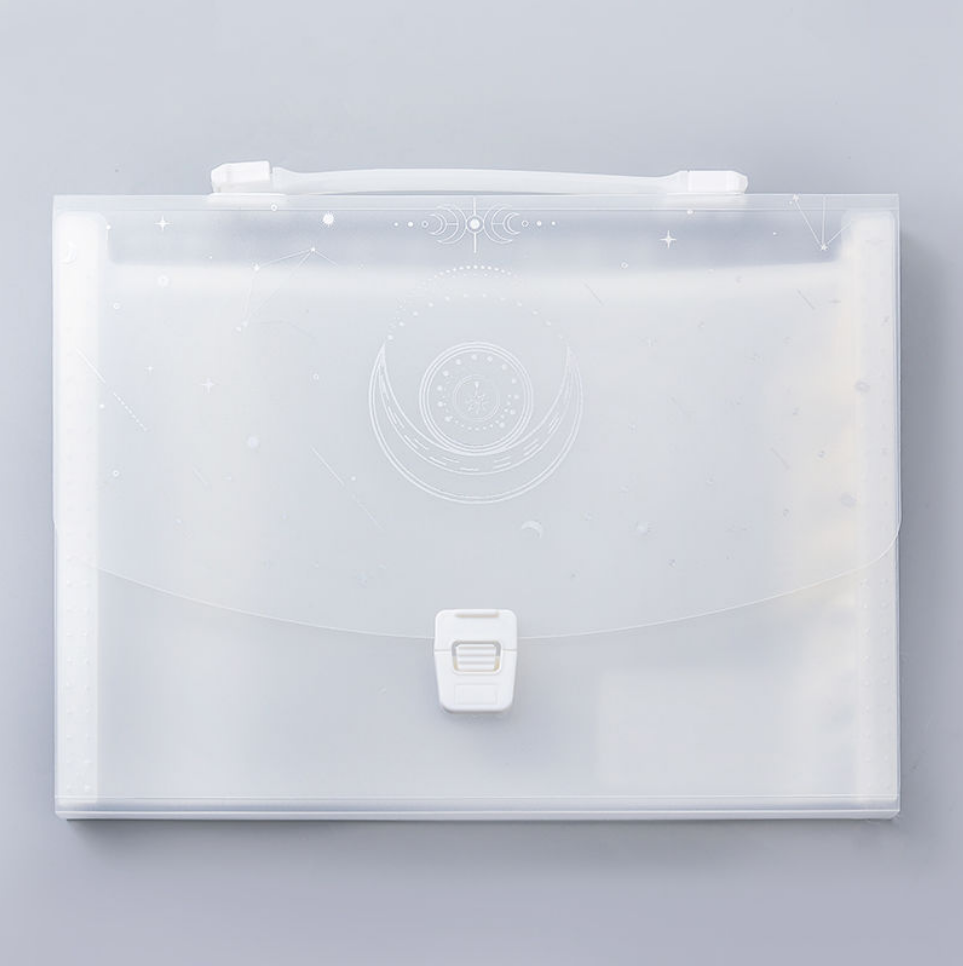A4 Multi Layer High Capacity File Folder Transparent Portable Folder Organizer Storage Bag Catalog Simple Archive Folder: A