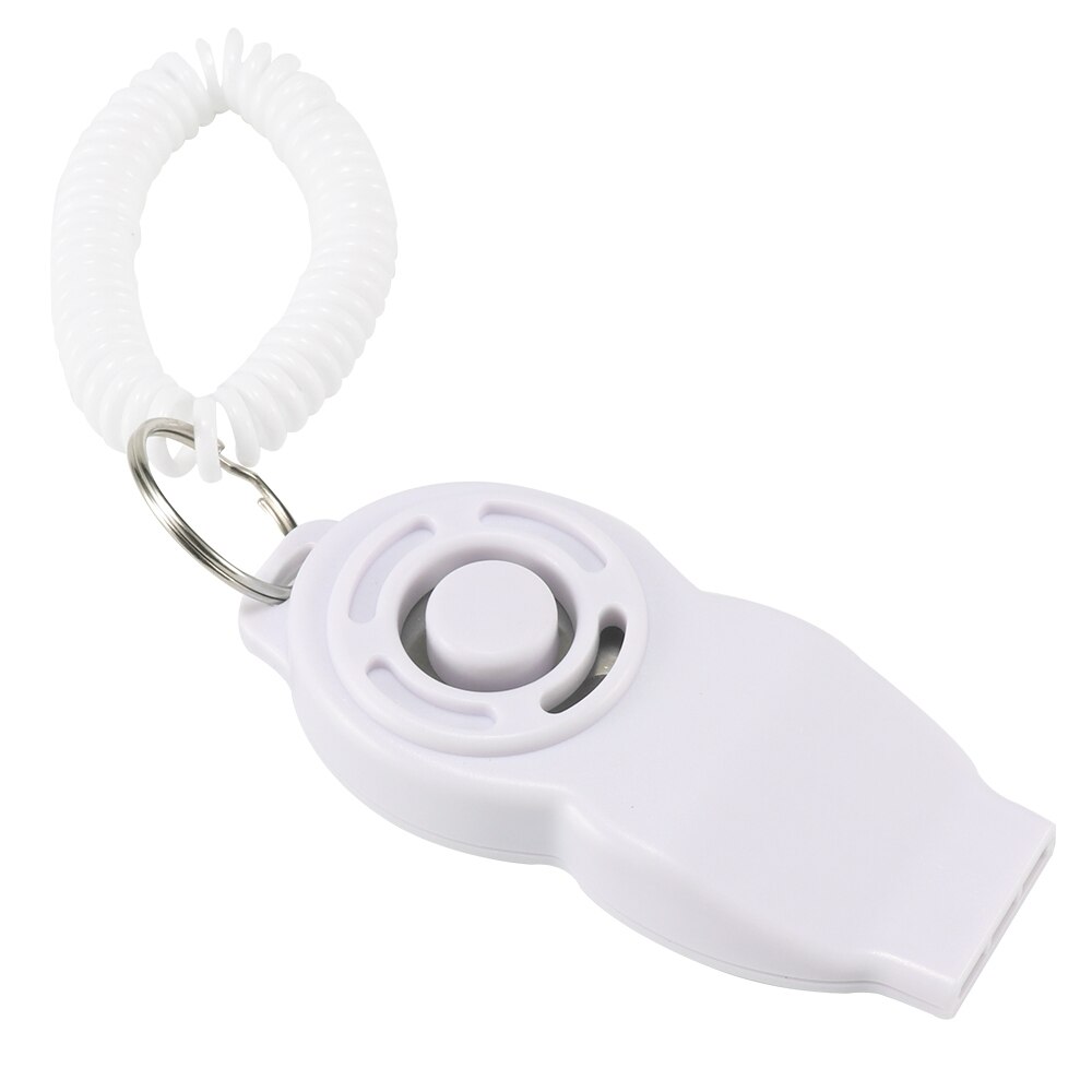 2 In 1 Training Tools With Wrist Strap Dog Clicker Dog Whistle To Stop Barking Dog Training Clicker Dog Whistle Clicker: White