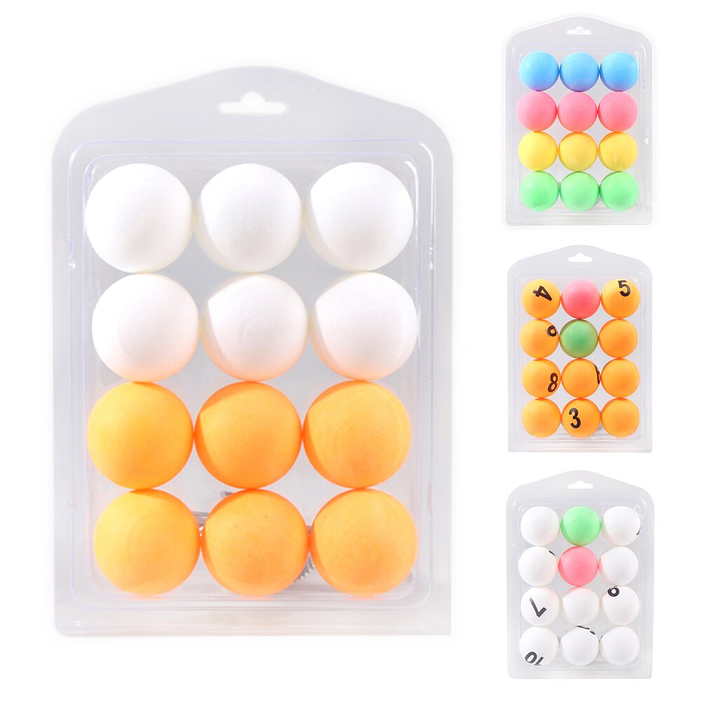 12 Pcs Colorful Ping Pong Balls Table Tennis Decor Balls Multi-functional Ping Pong Ball Amateur Training Balls Entertainment