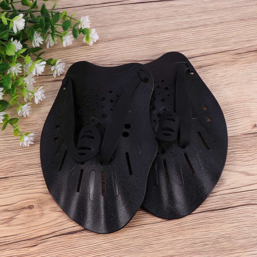 1 paar Schwarz Schwimmen Handschuhe Schwimmhäuten Aquatische Fit Traning Handschuhe Paddel Tauchen Hand Web