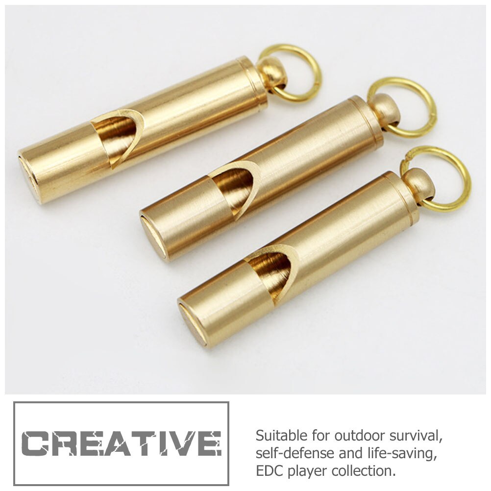 3Pcs Referee Whistle Copper Whistle First Aid Whistle Outdoor Using Whistle