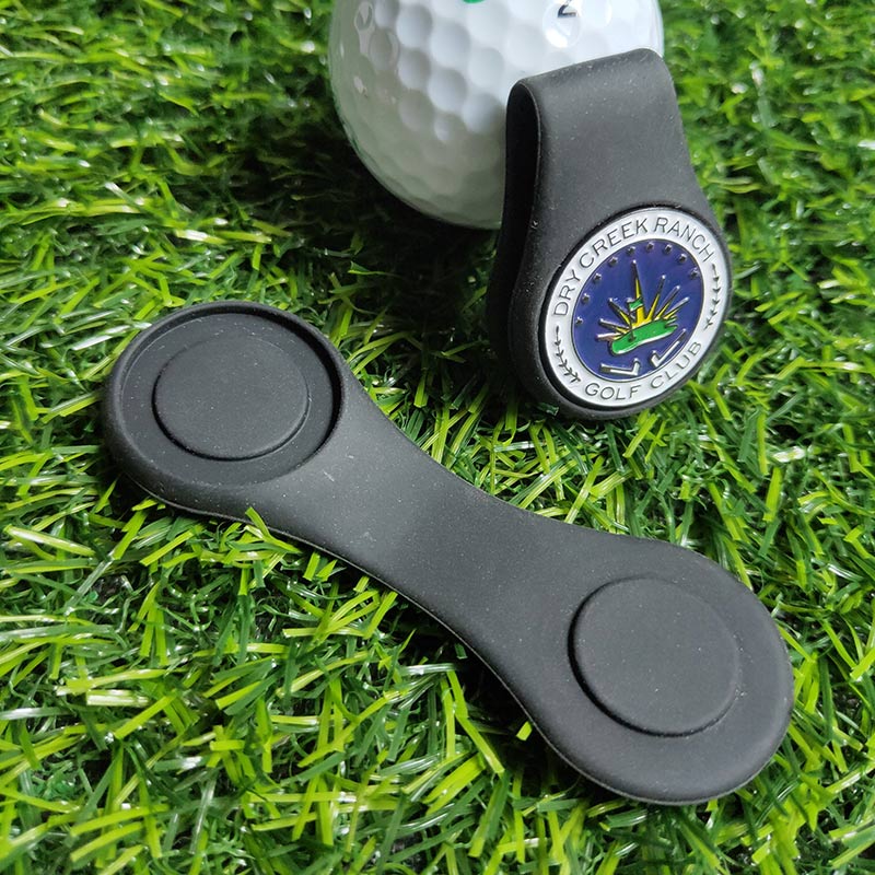 Golf Alignment Gericht Tool Putting Cap Clip Stijlvolle Golf Golf Hoed Clip Ball Marker Houder Magnetische Bevestig Silicone: Black