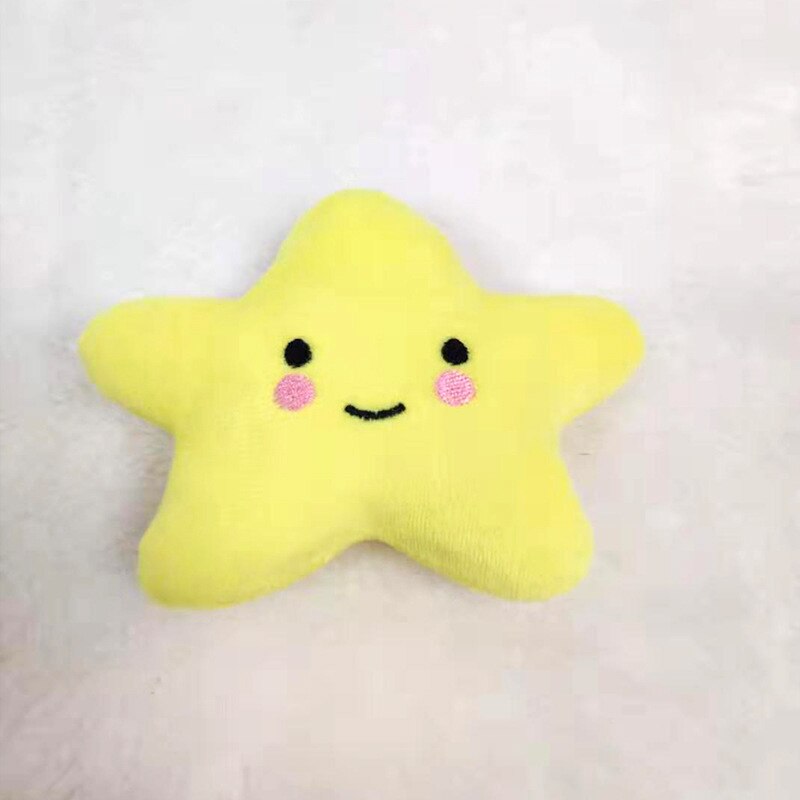 PT016 Cartoon Chew Play Pet Squeaky Puppy Chew Squeaker Quack Sound Doll Toy Simulation Donut Pet Supplies Dog Toys: PT016-yellow
