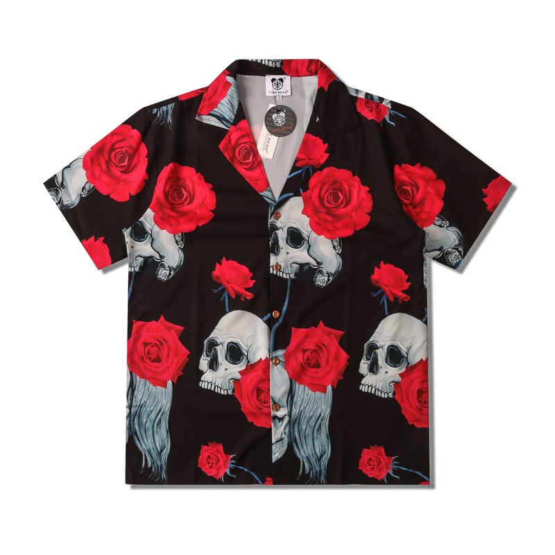 Gavliuu Hawaïhemd voor heren, met button-down knoopsluiting, kreukvrij, zonder zakken, voor strand, zwembadfeesten, S