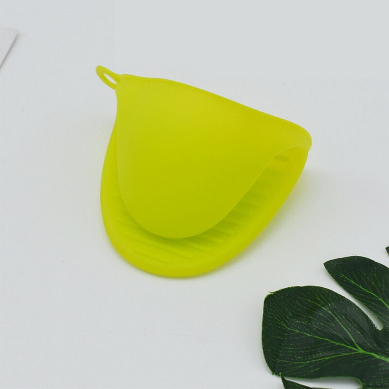 Cuisine cuisson Gel de silice isolation thermique pince Anti échaudage gants antidérapants ménage bol four four à micro-ondes outils pratiques: 1Pcs x 42g Green