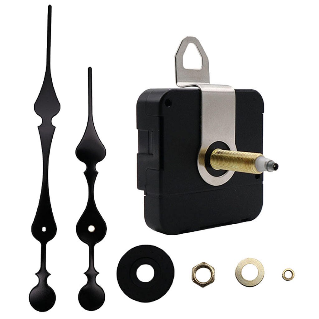 Quartz DIY Wall Clock Movement Wall Mounted Clock Movement Mechanism Silent Sweep Quartz with 2 Long Hands Kit