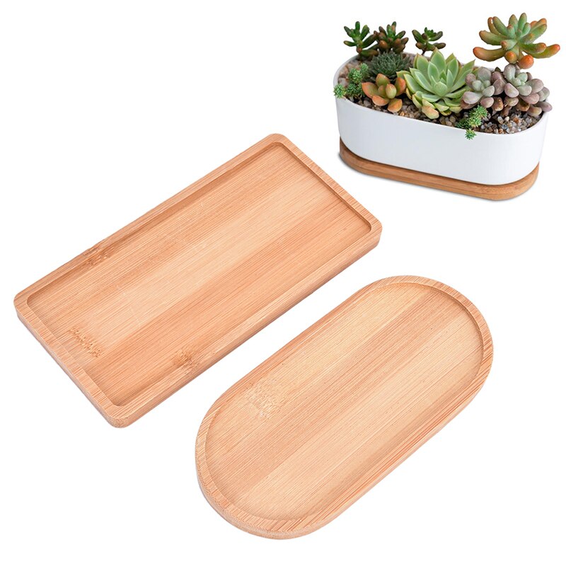 Decoratie knutselen bamboe ronde borden bureaublad bonsai potten potten trays basis bloempotten bamboe standaard