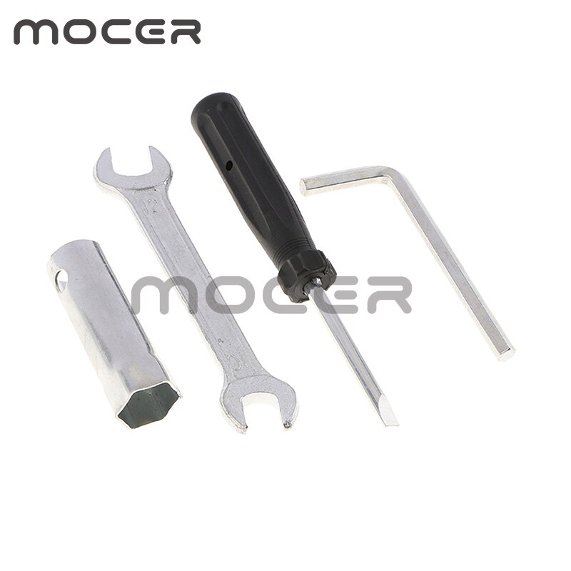 Pieces of 4 Mechanics Tool Set Spark Plug Sockets Open End Spanners Screwdriver