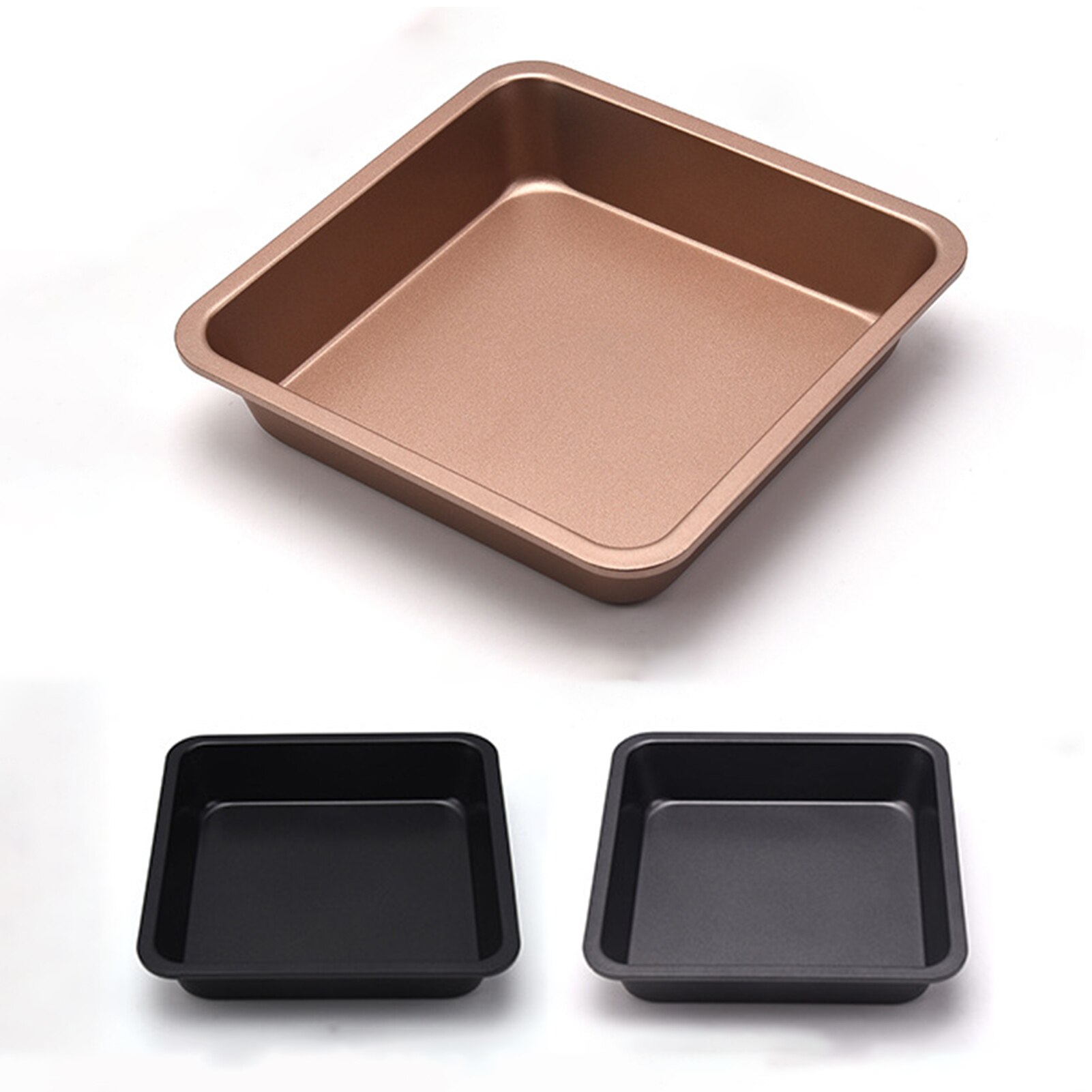 8 inch Carbon Steel Non-stick Square Cake Pan Baking Tray Kitchen Bakeware Tool