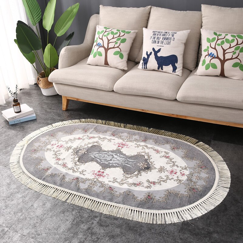 Ovale Zachte Tapijten Voor Woonkamer Slaapkamer Kid Kamer Tapijten Thuis Tapijten Vloer Deur Mat Eenvoudige Kwastje Karpetten Delicate europese: 8