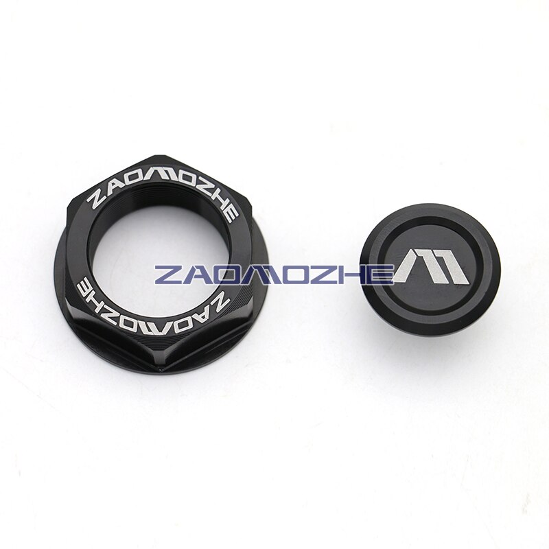 For suzuki GSXR 600 GSX-R600 GSXR750 GSX-R 2006 Motorcycle CNC aluminum alloy Triple clamp Screw Cover Stem Nut Set M28: black belt logo