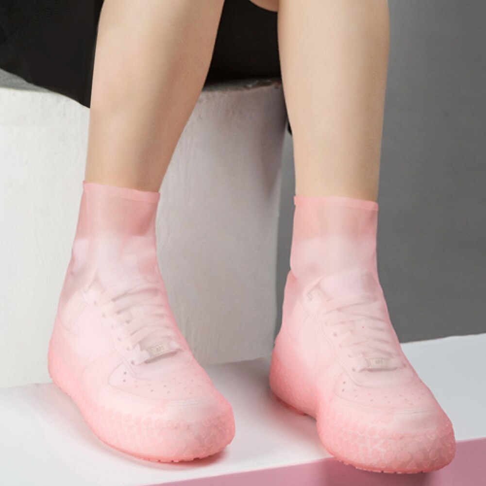 Couvre-chaussures de pluie en caoutchouc réutilisable, imperméable, Portable, antidérapant, accessoires pour chaussures unisexes