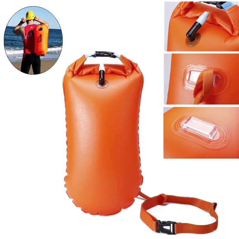 Utendørs svømme bøye multifunksjonell svømming drivpose svømming flyte vanntett pvc livbelte vannsport