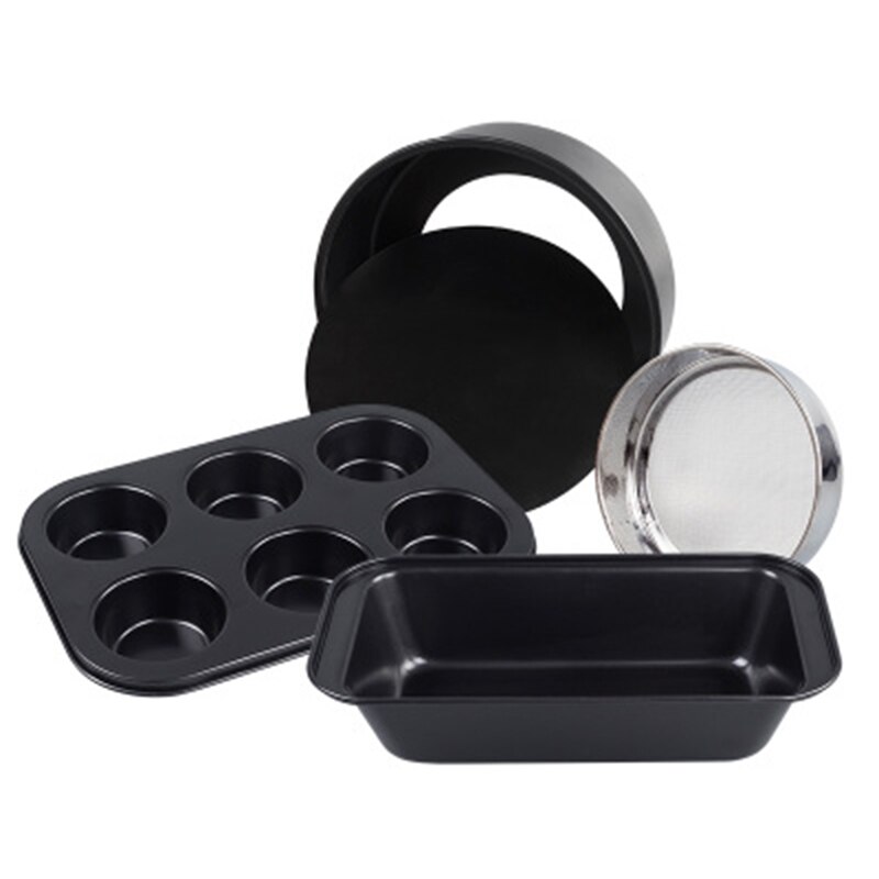 CAKEHOUD Keuken Bakken Tools Set Oven Thuis Beginners Maken Biscuit Cake DLY Gebak Mold Carbon Staal Pizza Maken Gereedschap: Zwart