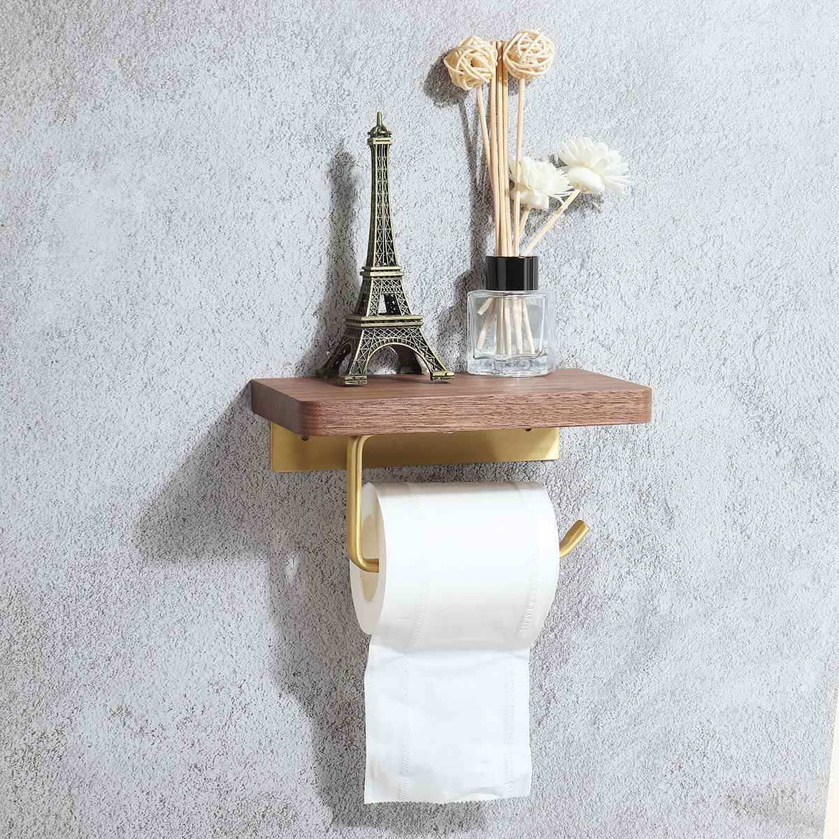 Ideal standard ALU - Toiletrolhouder met planchet, Rose BD592RO