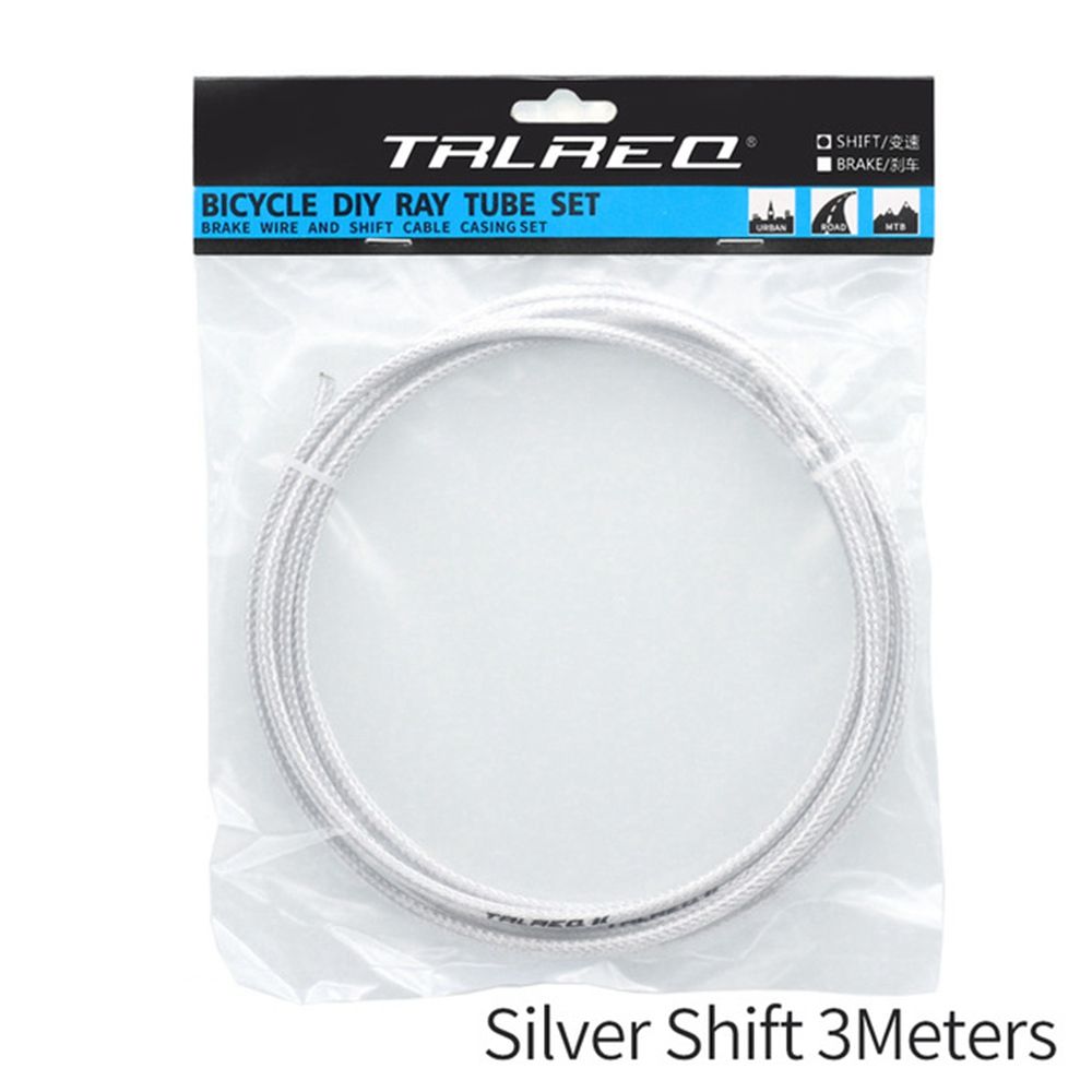 3 meters Length 5mm Bicycle Brake Cable Mountain Bike Shift Housing Derailleur Cables Weaving Line Pipe Tube Shifting Wire: Silver-Shift