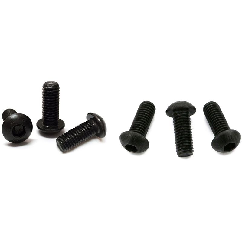 100Pcs Button Head Hex Socket Cap Screw Bolt Black M6X12mm & M6X20mm