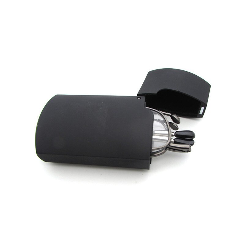 +1.5 2.0 2.5 3.0 3.5 4.0 Foldable Presbyopic Eyeglasses Folding Reading Glasses with Case oval Full Metal Frame Red: +200 / Black