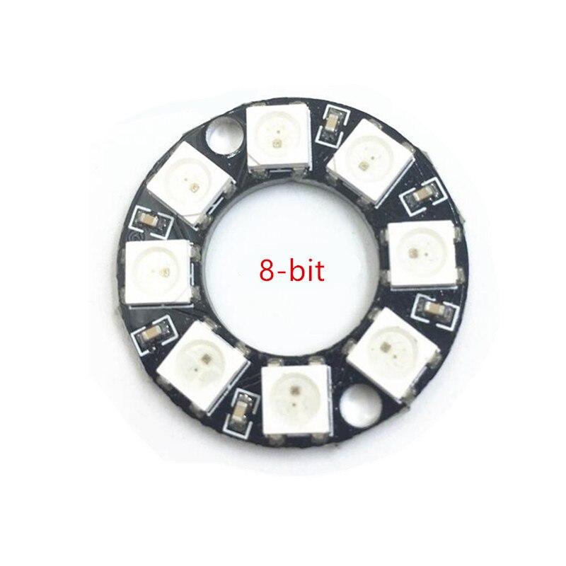 8 16 24 60 bits  ws2812 5050 rgb led intelligent full color rgb ring ontwikkelbord voor arduino  dc 5v: 8 led-ringen