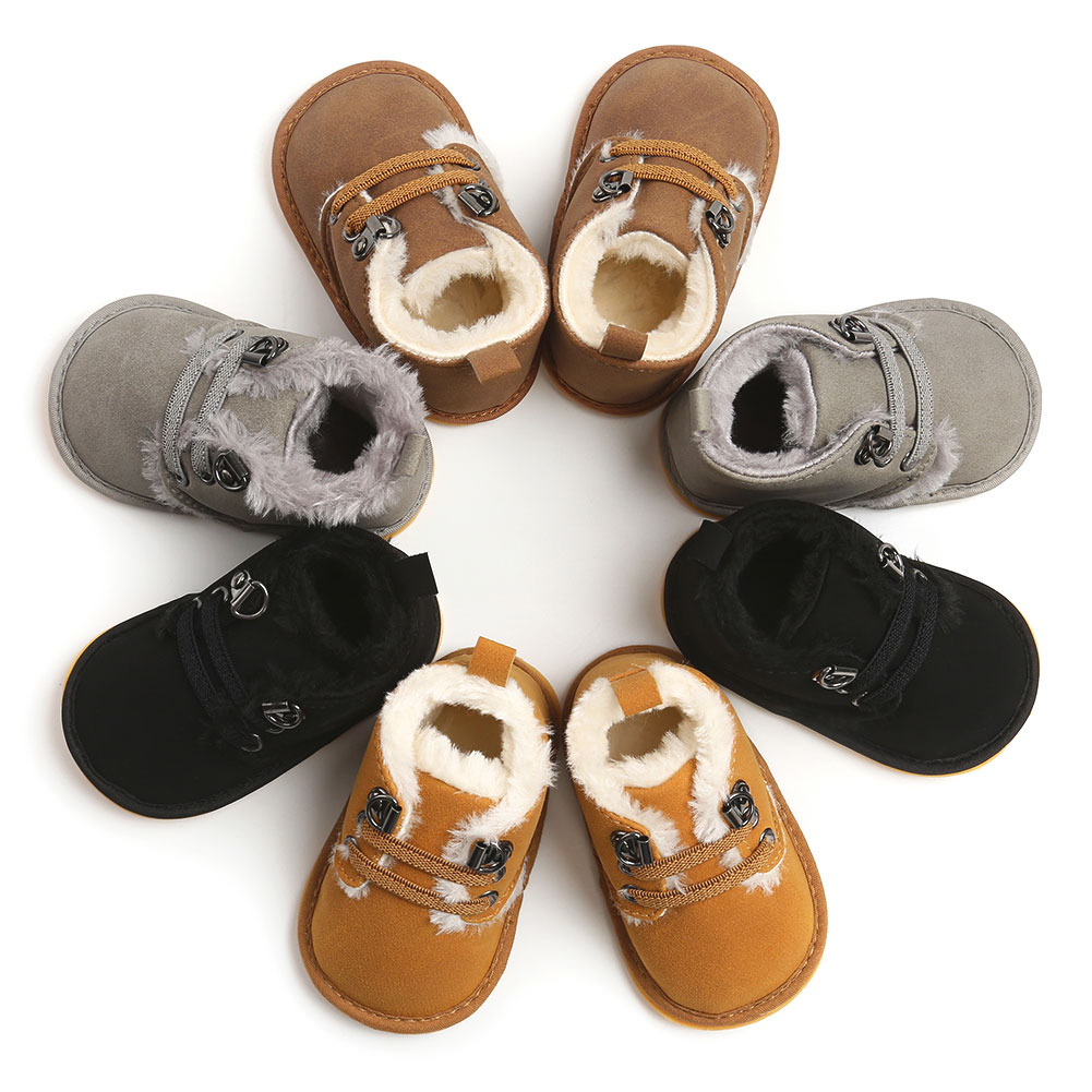 Pasgeboren Baby Casual Schoenen Winter Warme Voering Kids Antislip Rubberen Zool Laarzen