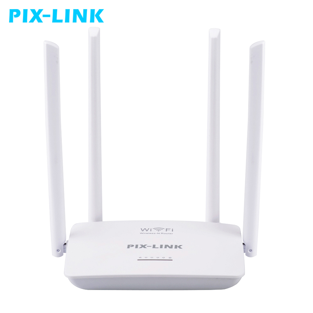 300Mbps kabellos WiFi Router PIXLINK WR08 Englisch Firmware Wi-fi Verstärker Booster 5Häfen RJ45 802,11 N Einfach installieren für hause Weiß