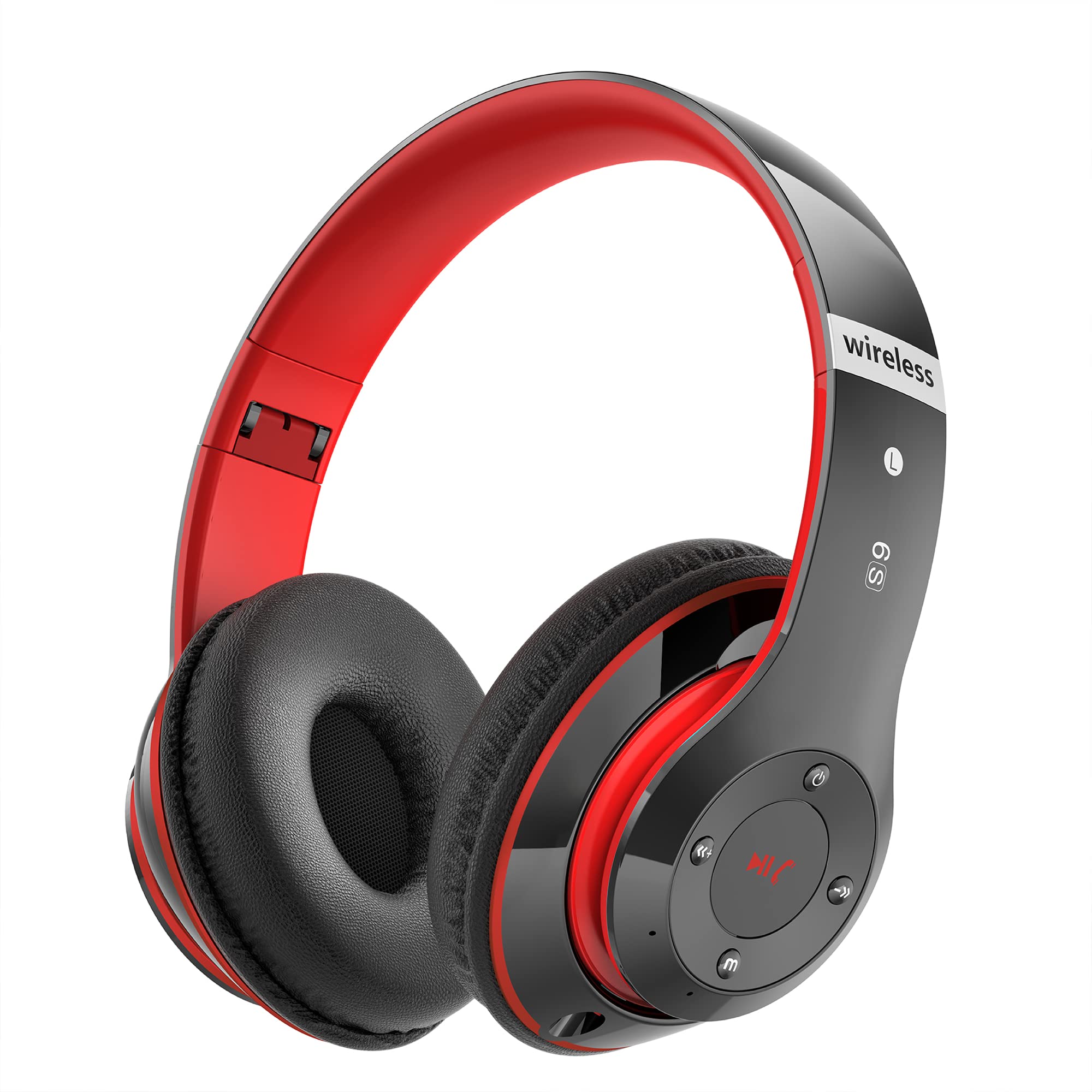 Bluetooth-Kopfhörer über Ohr, 6s faltbare kabellose Kopfhörer mit 6 eq-Modi, 40 Stunden Spielzeit Hifi-Stereo-Headset mit Mikrofon: verrotten