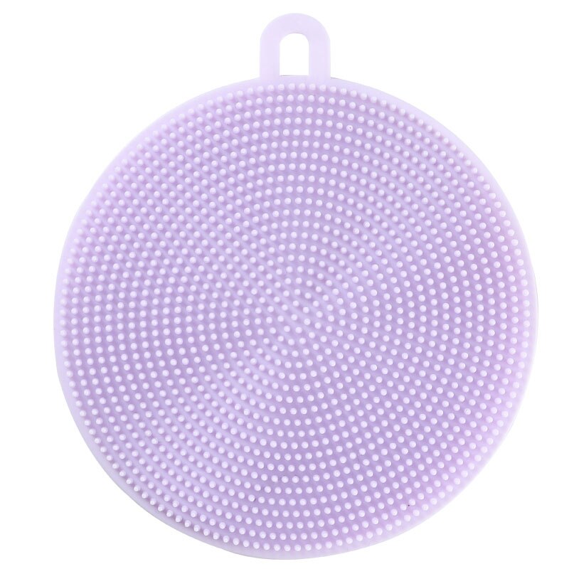 5PCS Silikon Küche Reinigung Pinsel Spülmaschine Schwämme Dish Waschen Schwamm Magie Wäscher Haushalt Pinsel Küche Zubehör: Light Purple