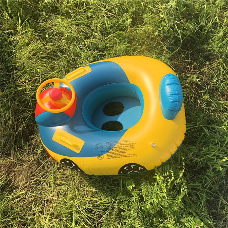 Auto Vormige Opblaasbaar Zwembad Float Boot Zwembad Drijft Voor Peuter Infant Jongens Meisjes Duurzaam Pvc Beach Party Zwembad
