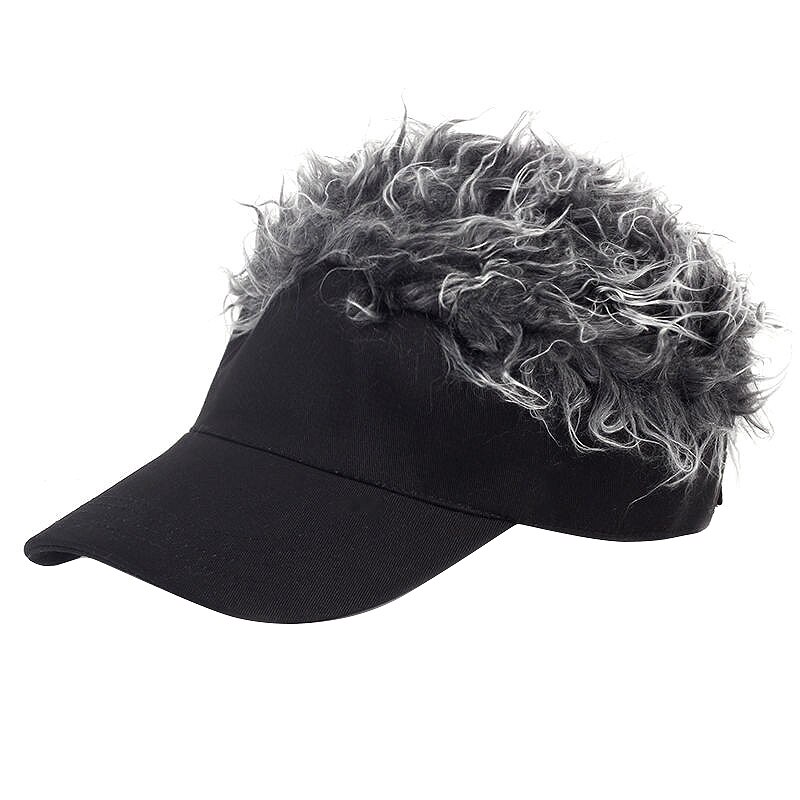 Sombreros de Golf para hombre y mujer, 56-60cm, pelucas y viseras deportivas de algodón para exteriores, color gris: Default Title