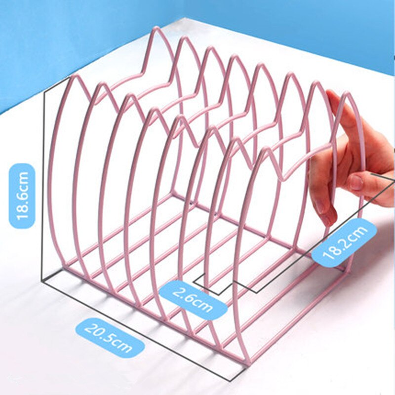 1 Pc Nordic Metal Bookends Shelf Holder Triangle 9 Grid Wrought Iron Desktop Storage Rack Bookshelf File Magazine Rack Organizer