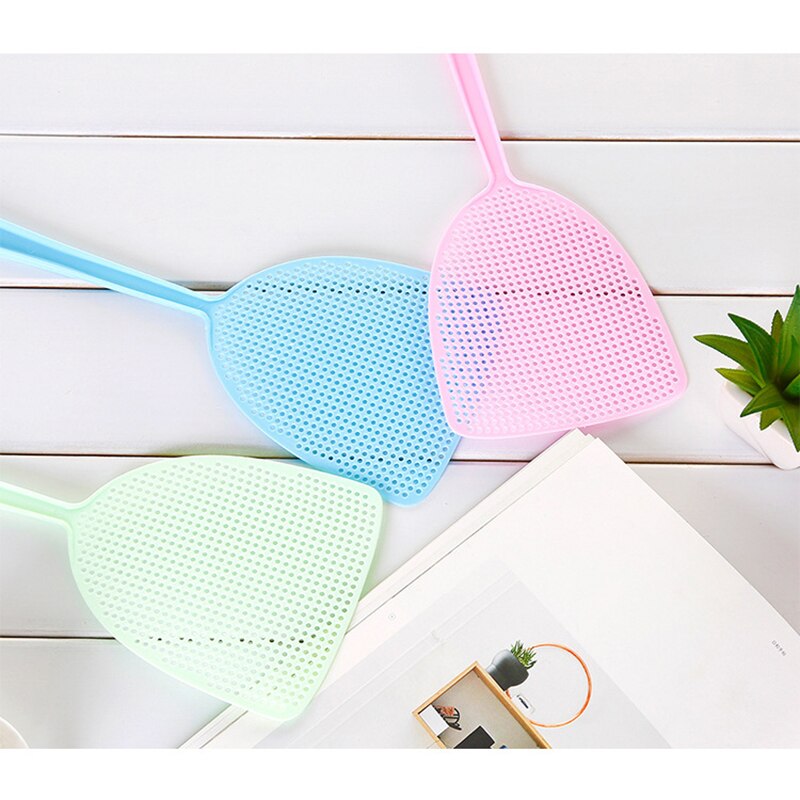 3 Pcs Plastic Fly Swatter Flexible Long Handle Swatter Pest Control Mosquito Manual Swatter Fly Killer RT88
