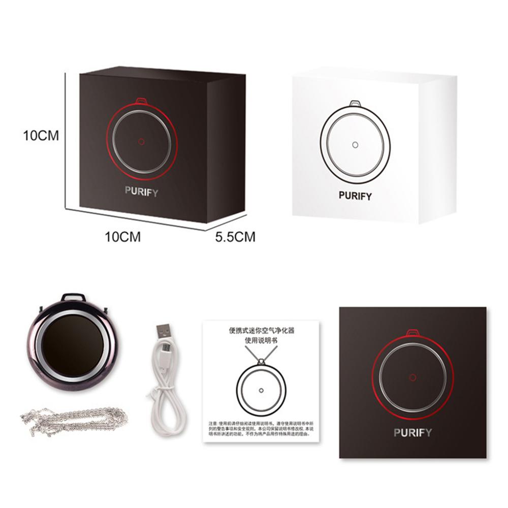 Purificador de aire portátil familiar y Personal, collar, purificador de aire portátil, ionizador, generador de iones negativos, purificador de aire de poco ruido