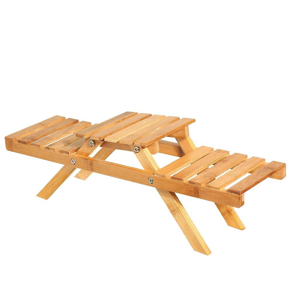 Plante blomsterstativ plante display hylde stativ hylde bambus foldbare pottereoler planter opbevarings stativ display reol