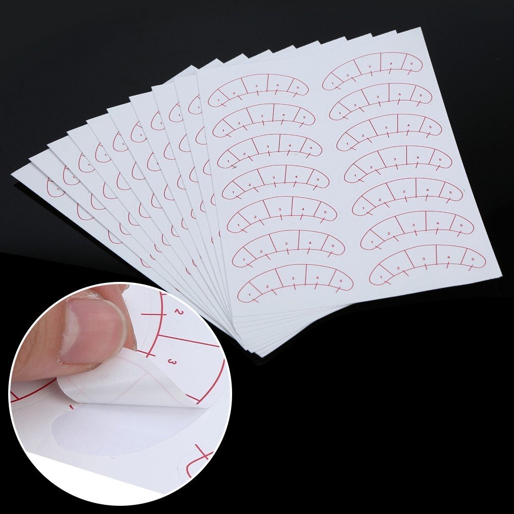 Eye Mapping Stickers Lash Kaart Onder Eye Stickers Wimpers Stickers Voor Lash Beginner Training En Praktijk 140 Pcs/10-Lakens