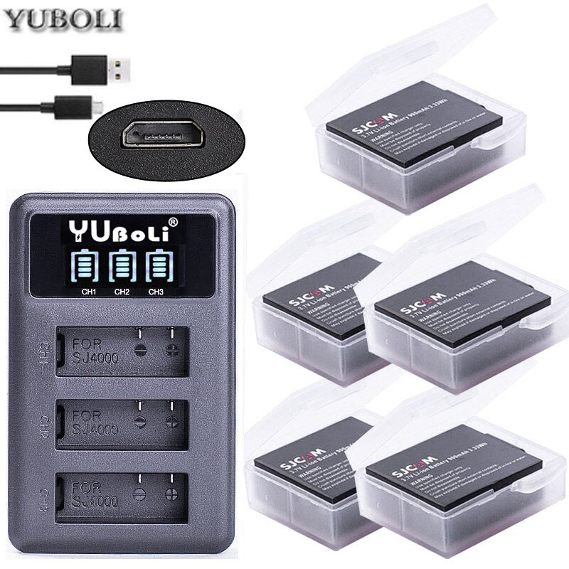 3.7v 900mah sjcam SJ4000 Battery For SJCAM sj4000 sj 4000 SJ5000 6000 7000 8000 sj9000 C30 M10 action Camera Bateria