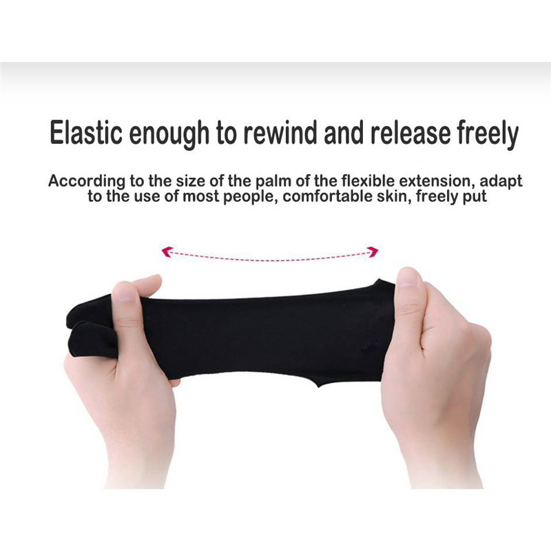 HUIYOU 2 stücke Schwarz 2 finger künstler handschuh anti-fouling für zeichnung malerei digitale tablet schreiben handschuh für Kunst studenten