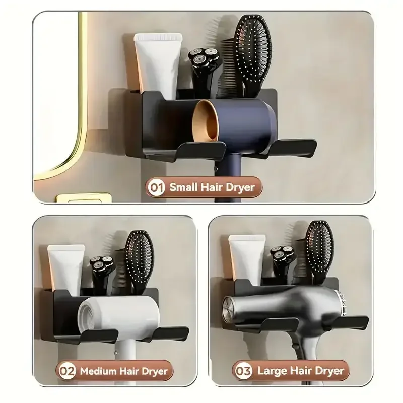 Stijltang Stand Haardroger Organizer Föhn Houder Muur Droger Beugel Haarborstel Opbergdoos Badkamer Accessoires