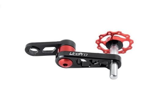 Tendeur de chaîne de vélo à vitesse unique, alliage d&#39;aluminium léger, chaîne ovale pour pédalier, fermeture éclair