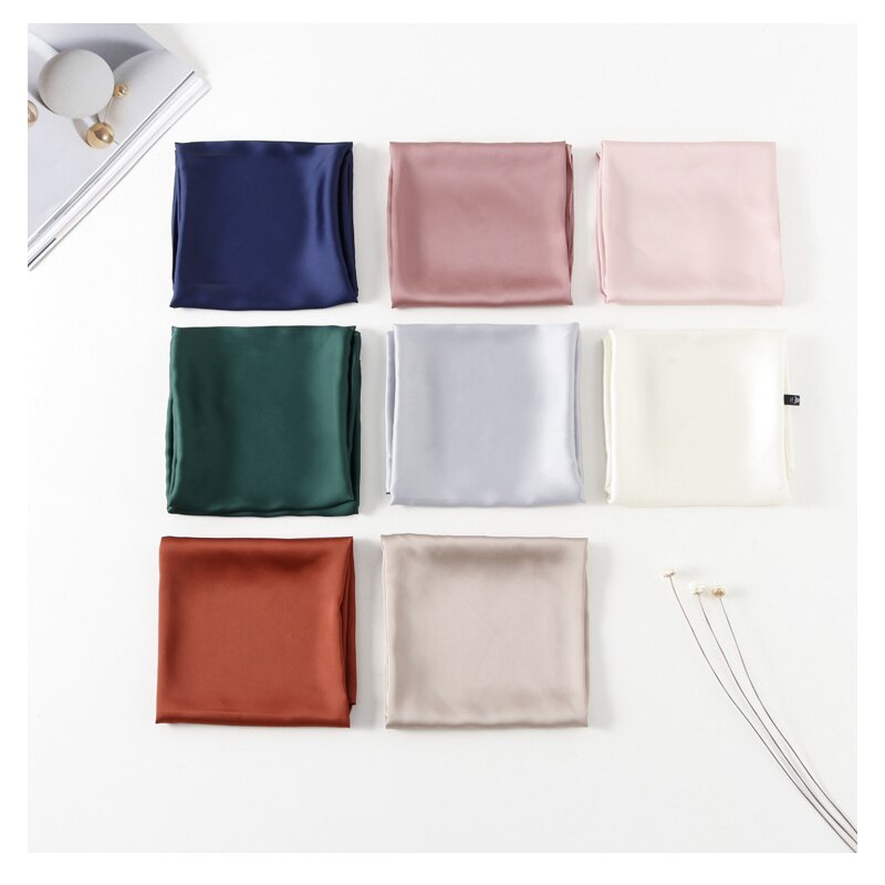 Tavallinen huivi silkki satiini hiushuivi naisille pienet kaulahuivit 70*70cm neliönmallinen pääpanta bandana -päähuivit naisille